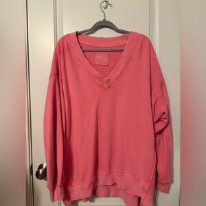 Aerie Coral V-Neck Top